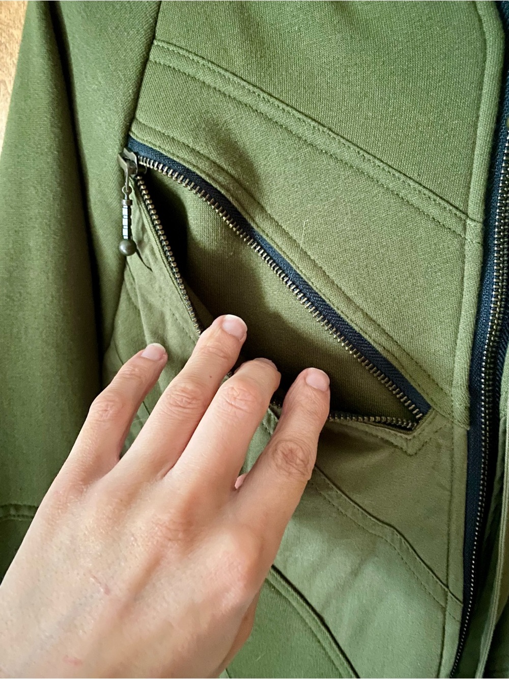 Hoody Jacket - Olive Green - Picture 11 of 13